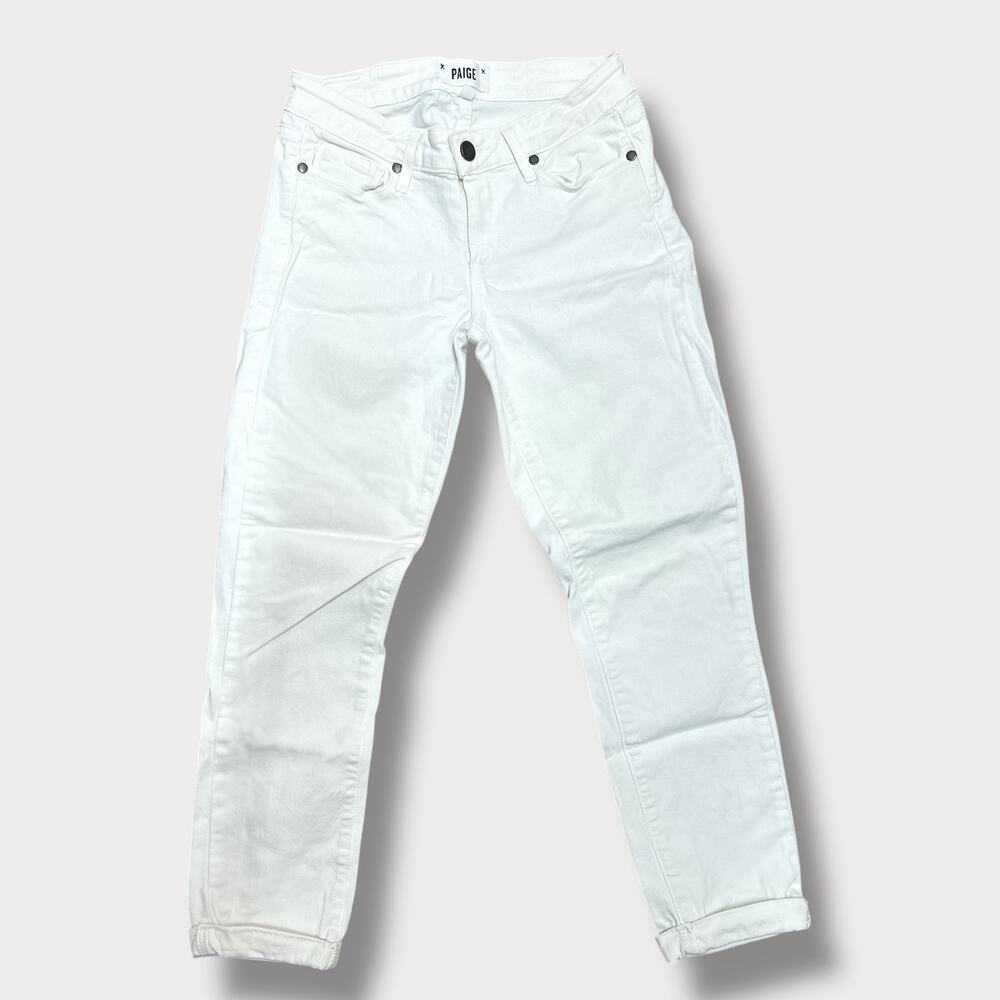 Paige White Kylie Crop jeans EUC 24